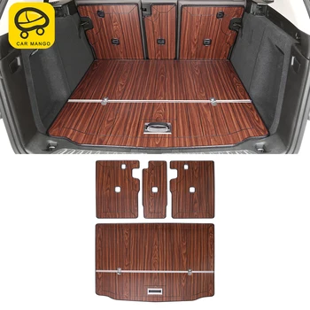 

CarManGo Car Rear Trunk Mats Cargo Liner Set Synthetic Wood Tray Wooden Pad Boot Mat Carpets for BMW X3 G01 2018 2019 2020