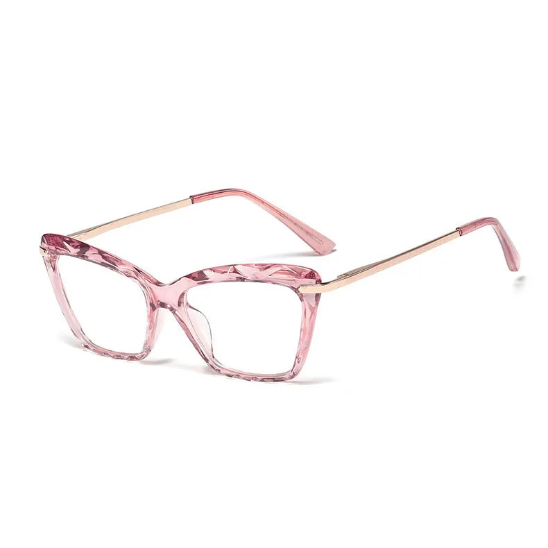 Vintage Square Cat Eye Clear Glasses Frame Women Transparent Lens Ladies Optical Eyeglasses Frame Men Unisex - Цвет оправы: 4