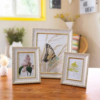 

1 Piece European Style Picture Frame For Desktop Decor Wall Mounted Hanging Photo Frame Rectangle Wedding Family Photo Frames