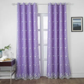 

Yellow Embroidered Window Curtain Voile Panel Bedroom Tulle Curtains For Living Room Bedroom Comfortable 245* 140cm