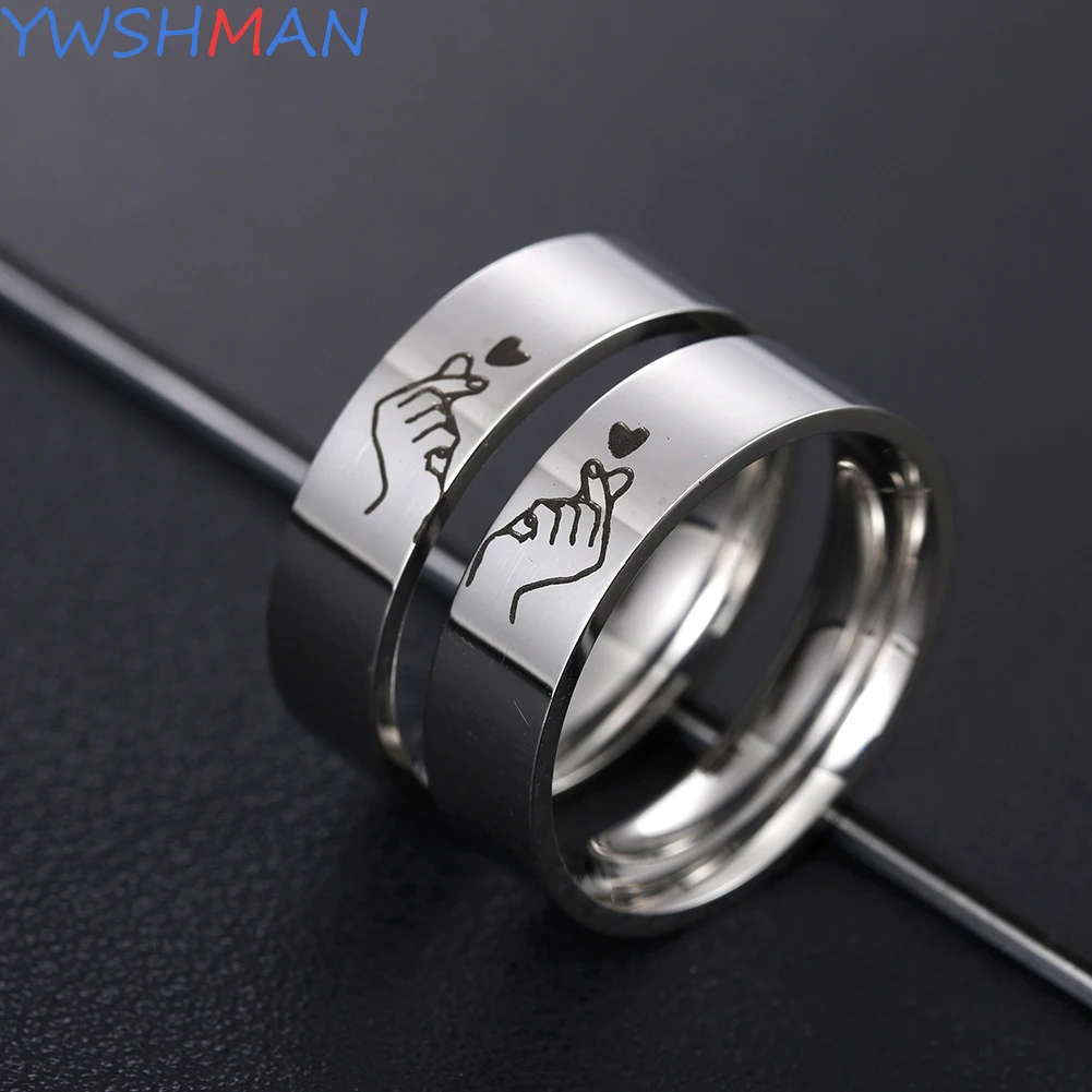 Stainless Steel Ring Heart Wedding Couple Gift wedding rings finger rings fashion rings fashion ring couple rings stainless steel rings metal rings