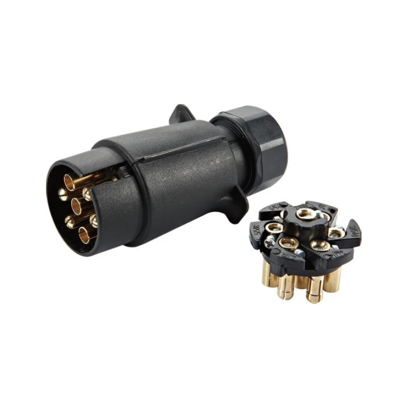 7 Pin Trailer Connector Parts Plastic Round Socket Boat Caravan Motorhome Car Auto Truck RV Accessories