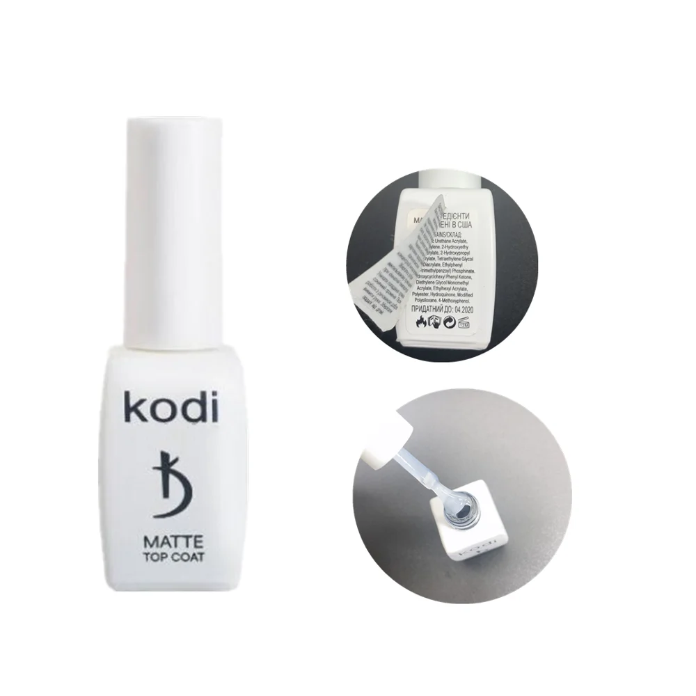 KODI GEL Professional Ультрафиолетовый матовый верхнее покрытие для полировки 8 мл дизайна