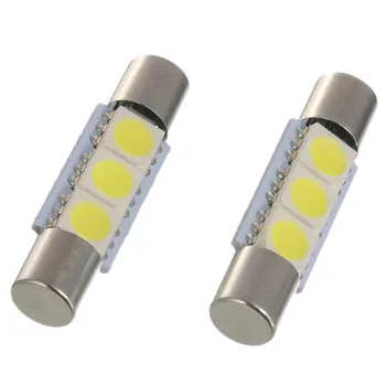 

4Pcs Super Bright 29mm 3 SMD 5050 LED Car Auto C5W Interior Festoon Vanity Mirror Sun Visor Lights Bulb Lamp DC 12V