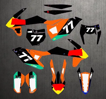 

Motorcycle PVC translucent film Full Personality Stickers For KTM EXC 2017 - 2019 SXF SX-F 2016-2018 Customizable Number Decals