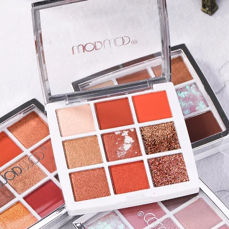 

WODWOD Shimmer Glitter Eyeshadow Matte 9 Color Palette Beauty Glazed Korean Makeup Eye Shadow Mini Shadow Kit Convenient