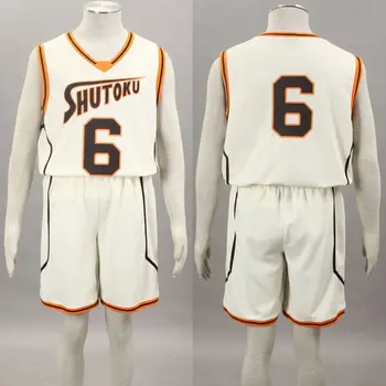 

Kuroko no Basuke Basket shutoku Suit basketball Jersey mens uniforms boys sport clothes No.6 Midorima Shintaro cosplay costume