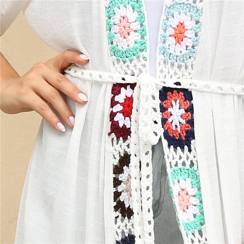 Cardigan Beach Cover Up for Women 2020 Summer Sortie De Plage Femme Beachwear Robe Crochet Bikini Dresses Long Beach Dress NEW