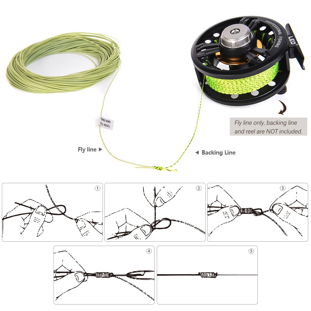 4F/5F/6F/7F/8F 100FT Fly Line Вес вперед плавающая Летающая леска