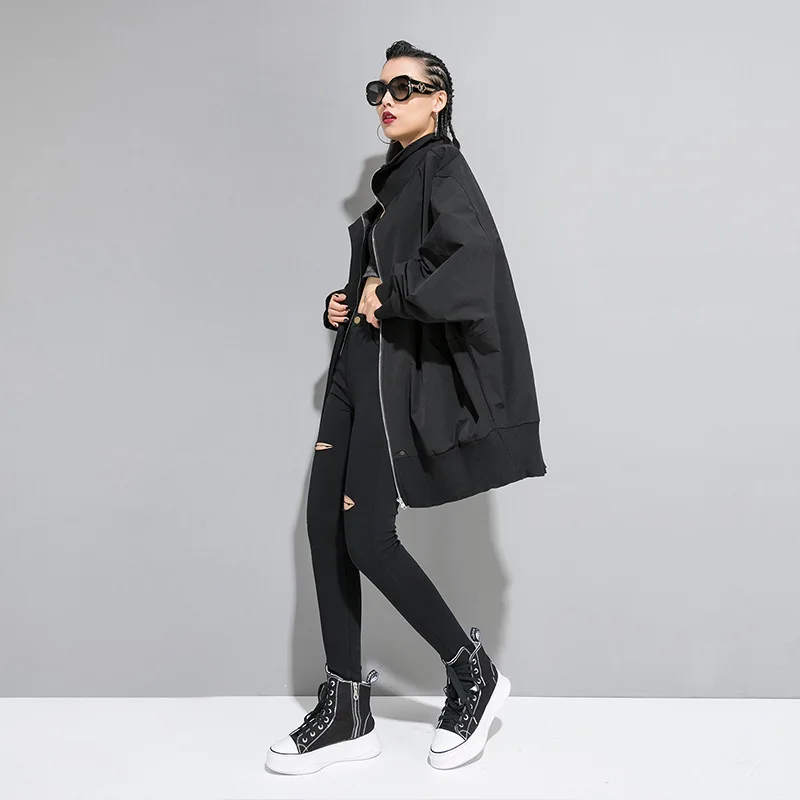Max LuLu новая Корейская женская одежда в стиле панк женские черные винтажные тренчи полосатые негабаритные ветровки Повседневная Уличная одежда
