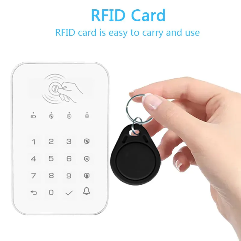 teclado rfid cartão desbloquear branco casa segurança