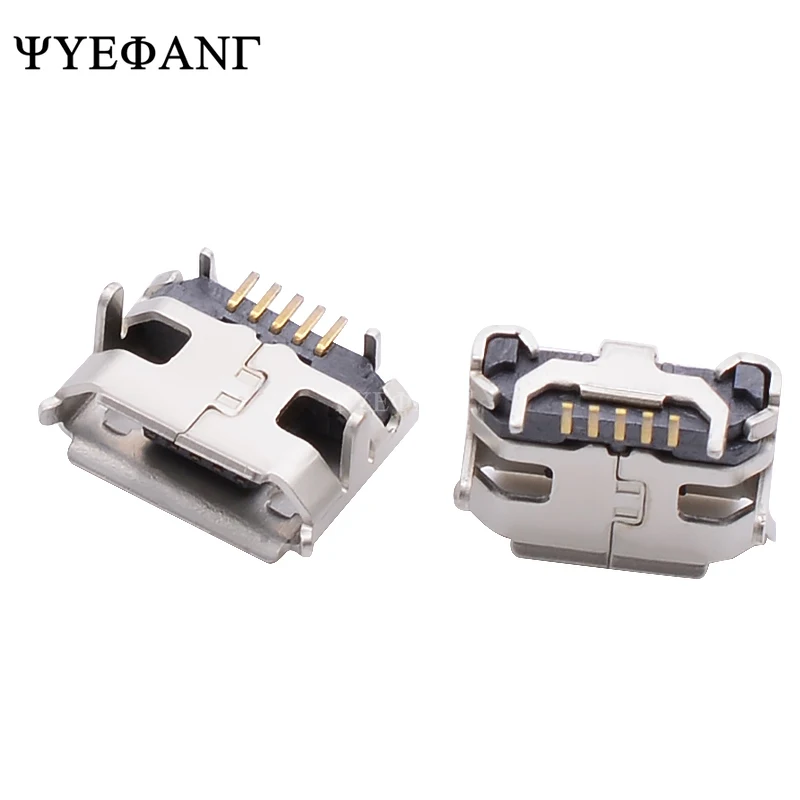 

10pcs Micro USB 5pin Jack Female Socket Connector OX Horn Curly Mouth for Tail Charging Mobile Phone