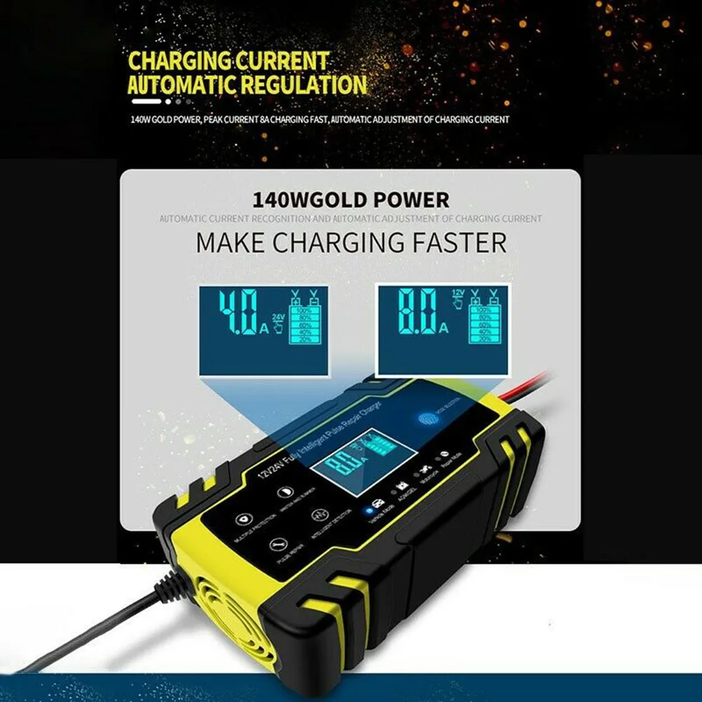 

Pulse Car Battery Charger Automatic Replacement Repair function 12/24V