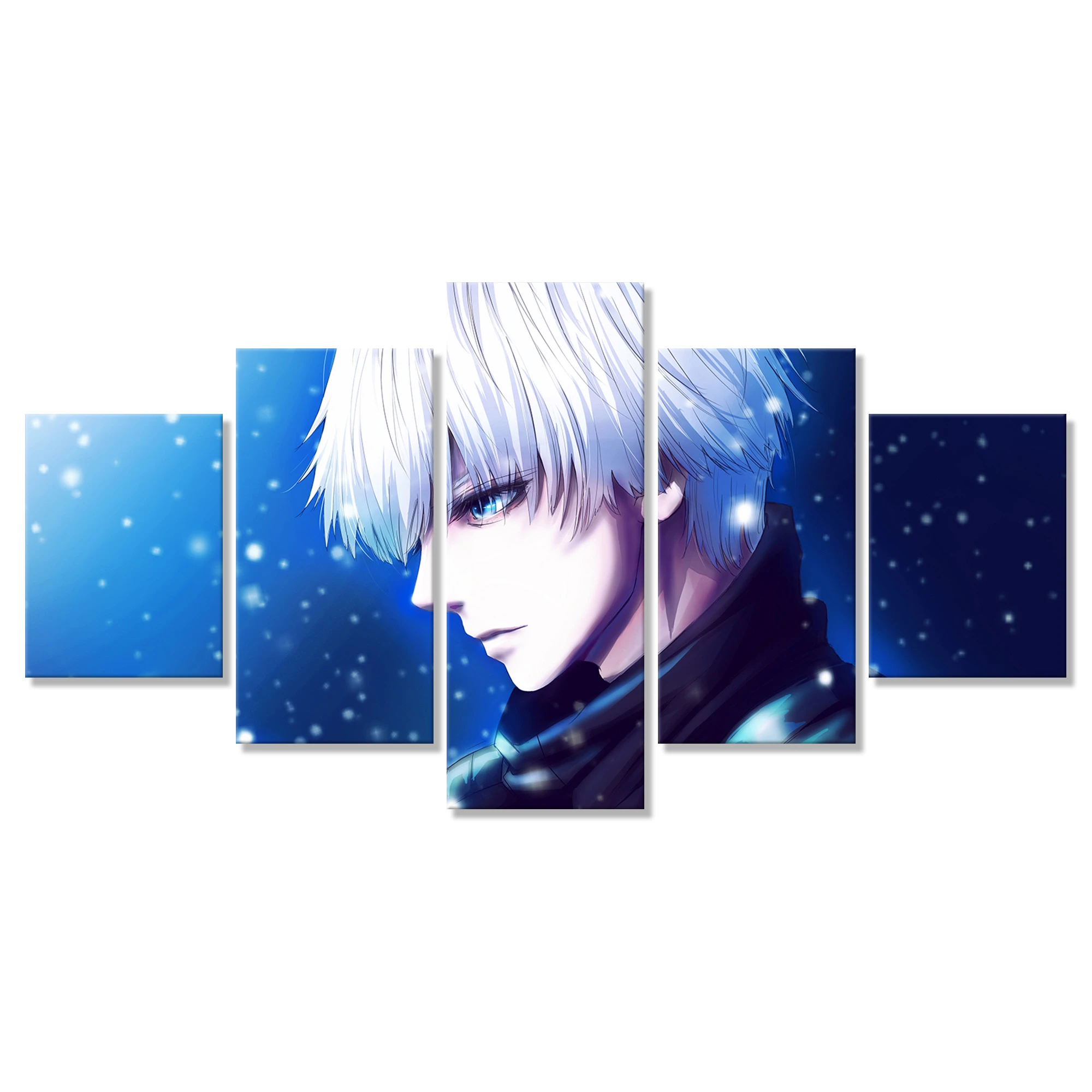 東京グール白髪少年ケンkaneki絵画写真キャンバス 5 パネル壁の芸術のための現代ポスター Painting Calligraphy Aliexpress