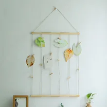 Хлопковая веревка деревянная фоторамка для менеджера Ручной Работы Висячие украшения фото украшение для ремешка Красивая творческая семья