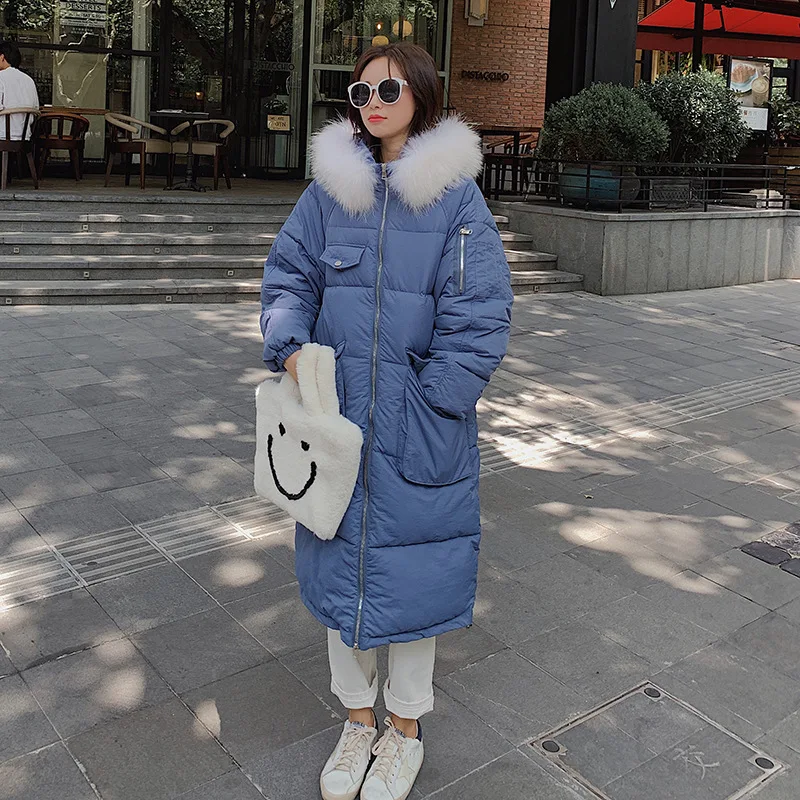 

Cotton-padded Clothes Women's 2019 Winter New Style Korean-style WOMEN'S Wear-Style Long over-the-Knee Women's down Jacket Cotto