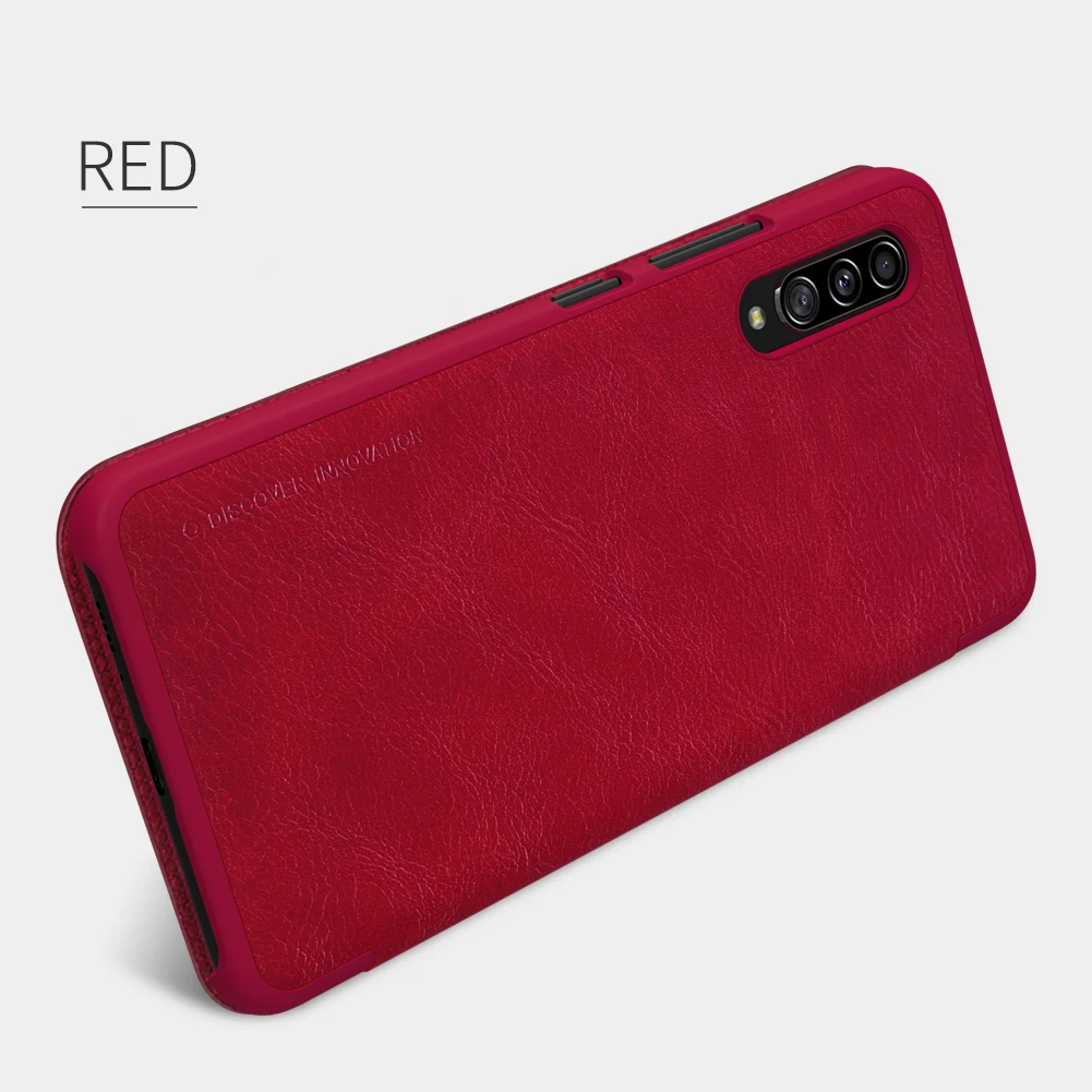 Nillkin Qin кожаный чехол Обложка для samsung A50s A30s A90 5G A10s A20e A60 S10 S10e A8s A40 A70 M10 M20 M30 J4 Core Примечание 10 плюс