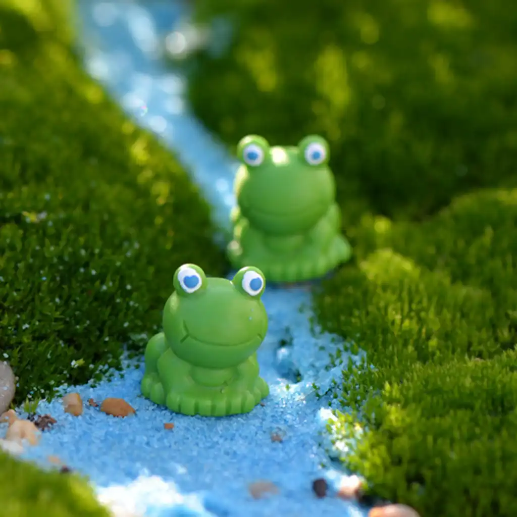 10x Resin Miniature Fairy Garden Succulent Plant Pot DIY Figurine Decor Frog