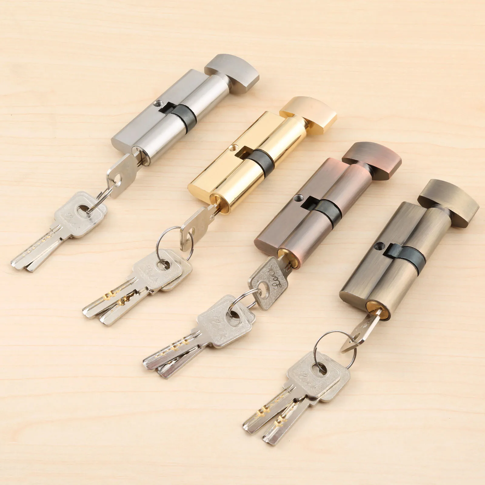 

1PC/Set Copper Core Anti-theft Door Locks Cylinder Security Locking Cylinders Lock Wooden Door Lock with Key