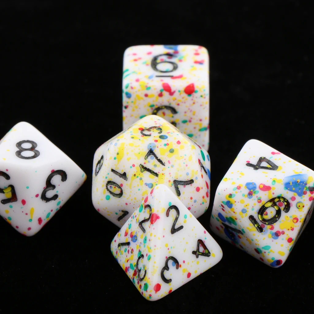 7Pc Multi-sided Dices Set D4-D20 MTG DND RPG Board Game Dice for D&D Roleplaying Party Casino Table Game Toy