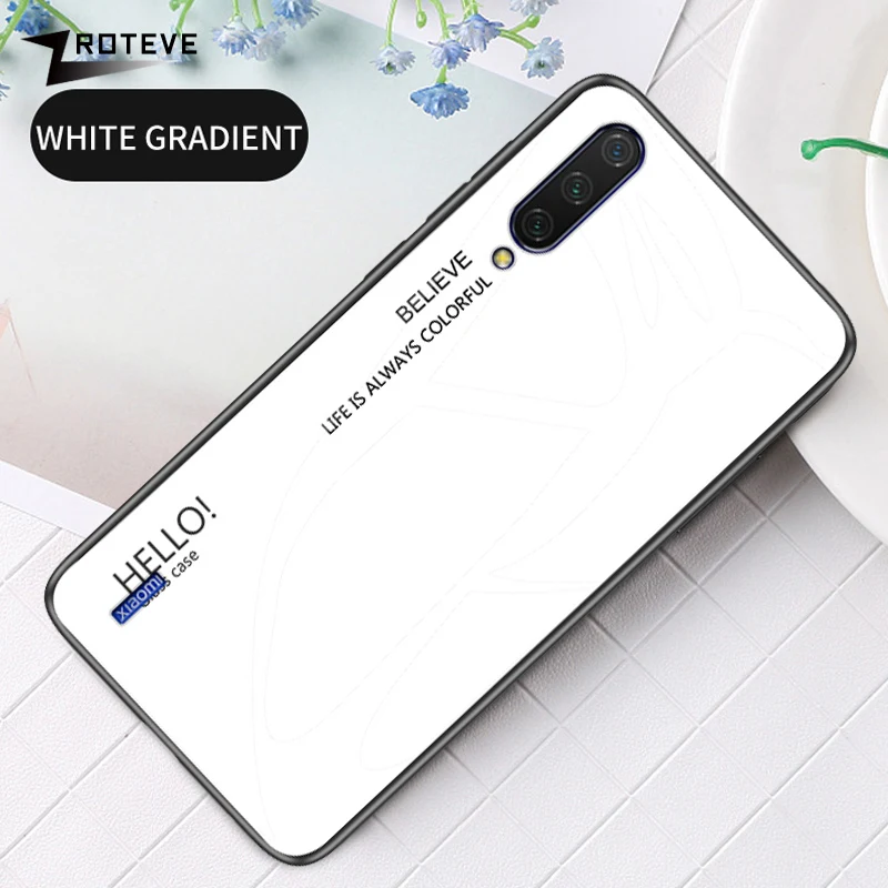 Mi CC9 CC9E чехол Zroteve силиконовая рамка стеклянная крышка для Xiaomi Обесцвечивающий