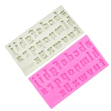 DIY Форма для выпечки Готический нижний футляр с буквенным принтом шоколадное украшение торта силиконовая форма для помады