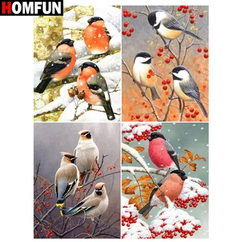 

HOMFUN Paint With Diamond Embroidery "Bird branch" Diamond Painting Full Square Round Picture Of Rhinestone Decor