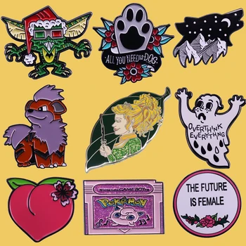 

SP322 Wholesale 10pcs/lot Cartoon enamel pins men and women fashion jewelry gifts anime movie TV lapel badge Halloween gift