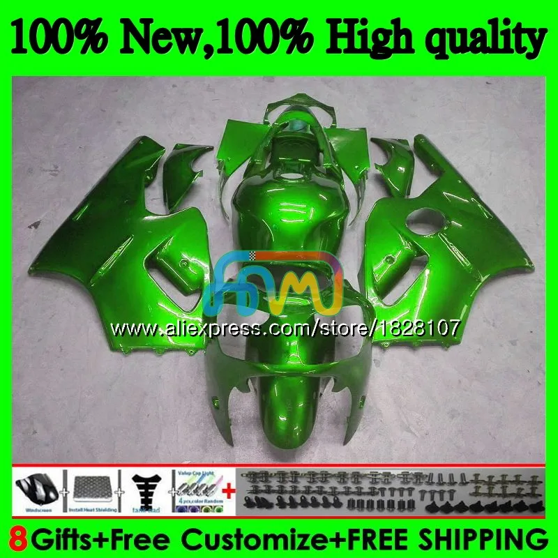 Инъекции для KAWASAKI ZX1200 ZX 12R 1200CC ZX-12R 23BS. 57 ZX12R 02 03 04 05 06 2002 глянцевый зеленый 2003 2004 2005 2006 обтекатели