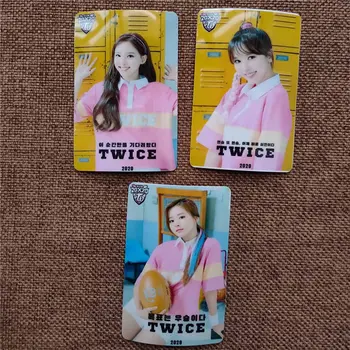 

10 Pcs/Set KPOP High Quality TWICE Girls 2020 Season Greeting Album HD Photo Card PVC Cards Self Made LOMO Crystal Card Sticker