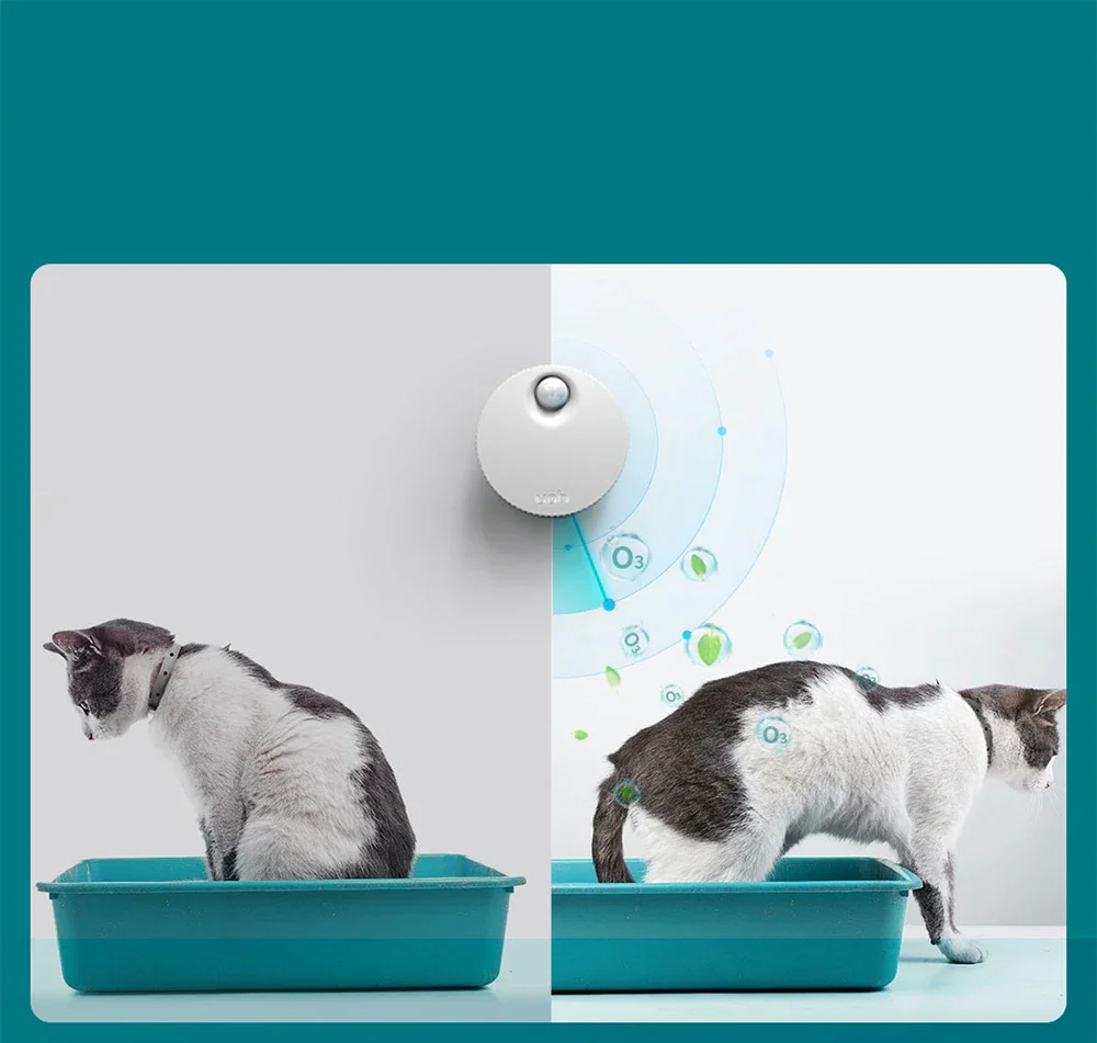 Intelligent Smell Purifier Cat Litter Box Deodorant Partner Pet Deodorizer High-sensitive recognition of cats in and out