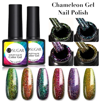 

UR SUGAR 7.5ml Gel Nail Polish Neon Chameleon Painting UV LED Base Top Coat Nail Gel For Nail Art Manicures Gel Varnishes DIY