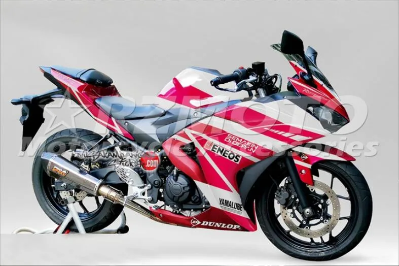 Стиль ABS литьевая форма мотоцикл Обтекатели подходит для YAMAHA R3 R25- 15-19 Кузов Набор на заказ Красный Белый Хороший - Цвет: Red white