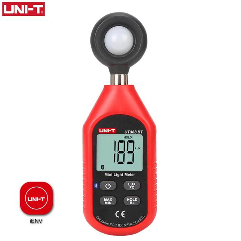 UNI T UT383BT цифровой Luxmeter Bluetooth мини светильник меритель освещенности оборудование