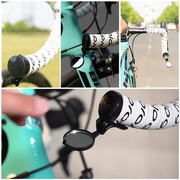 

360 Degrees Rotatable Bike Rear View Mirror Road Mountain Bike Cycling Acrylic + PC Handle Rearview Mirror Low Sale