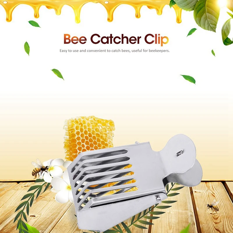Пчеловодная королева пчелиная клетка Catcher зажимы из нержавеющей стали пчеловод ловли инструмент пчеловодство оборудование(10 шт)-ABUX