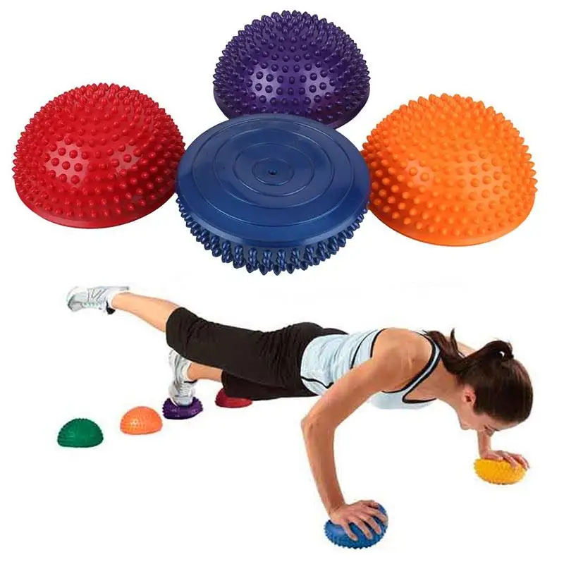 6 цветов Йога половина мяч фитнес прибор мяч для тренировки баланса массаж роликовый мяч йога массаж рельеф мышцы расслабить здоровье