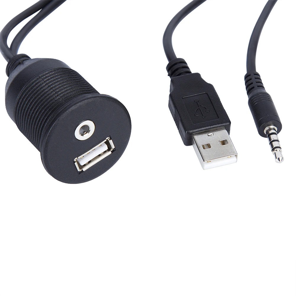 2 м USB2.0 AUX водонепроницаемый USB кабель-удлинитель 3,5 мм кабель для крепления панели приборной панели для автомобиля, лодки, мотоцикла кабель для скрытого монтажа адаптер