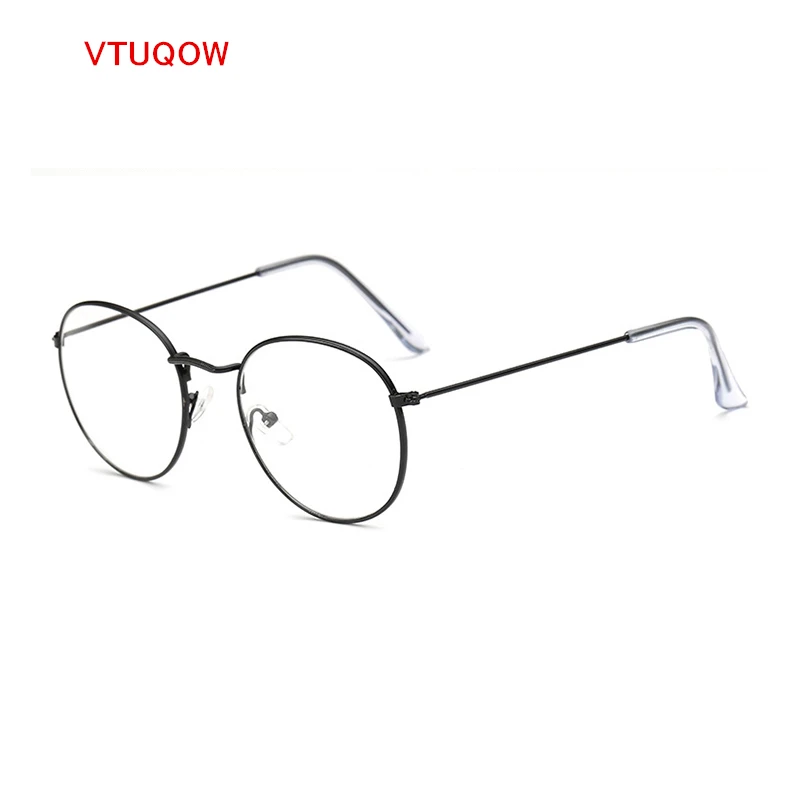 Круглые очки, оправа для женщин и мужчин, ретро очки для близорукости, оптические оправы, металлические прозрачные линзы, черные, серебряные очки, очки для компьютера,очки круглые,,очки с диоптриями,очки для зрения