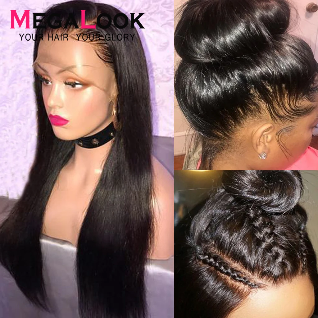Full Lace парик 180% Плотность бразильские прямые человеческие волосы парик сорвал с ребенком волос естественной Цвет Remy