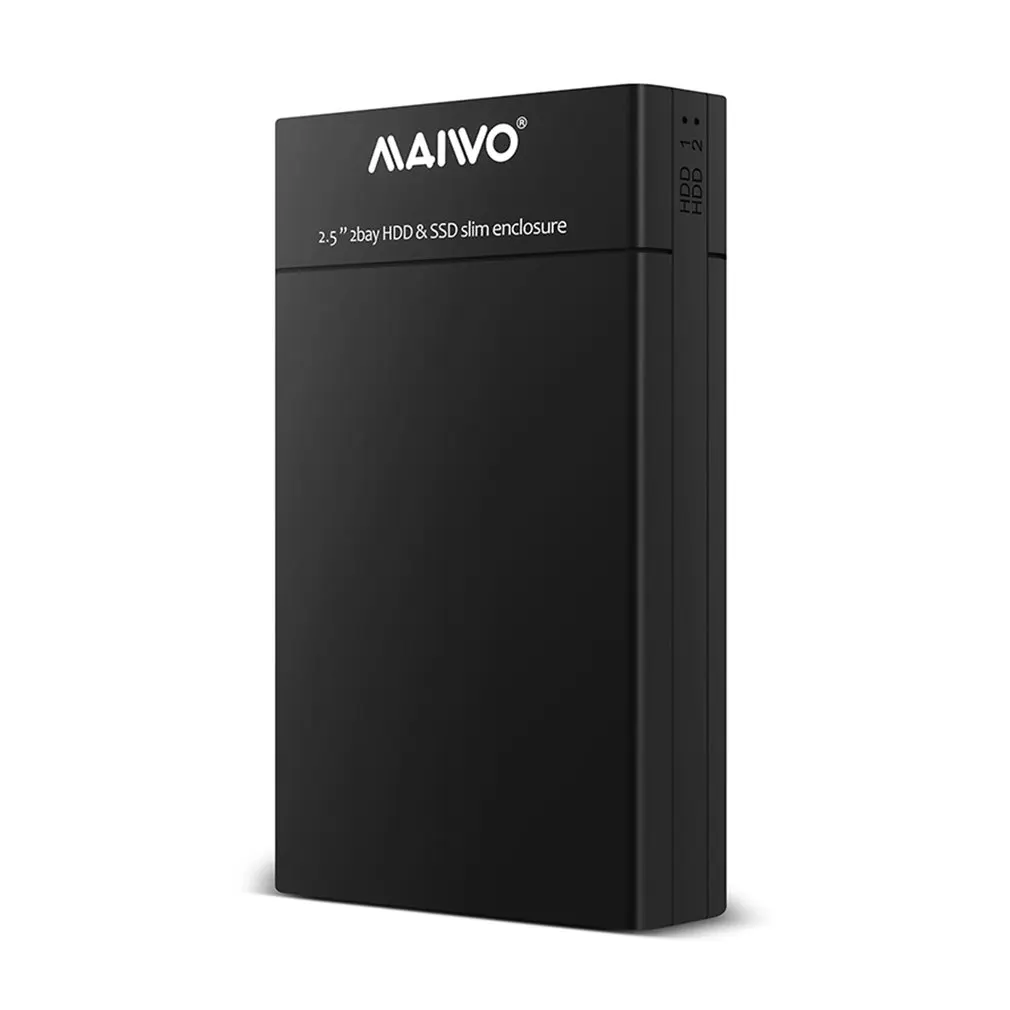 K25682 2.5 inch Dual Bay HDD SSD Slim Enclosure USB3.0 Storage External Hard Disk Drive For Desktop And Laptop Hard Disk