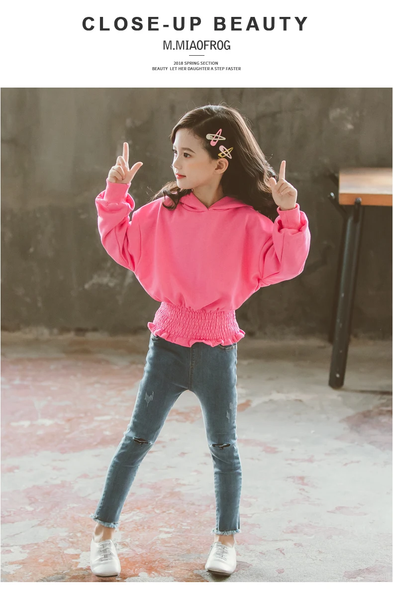 Girls Clothes Sets Children Clothing Outfits Kids Boutique Teen Spring Autumn Fall Hoodies+ Jeans 2 to 13 Years