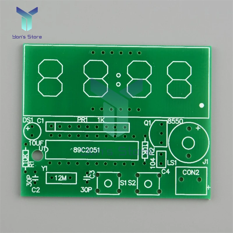 AT89C2051 DC 3V-6V Electronic Digital Display Clock Digital Tube LED Display 4 Bits Electronic Module Parts and Components DIY