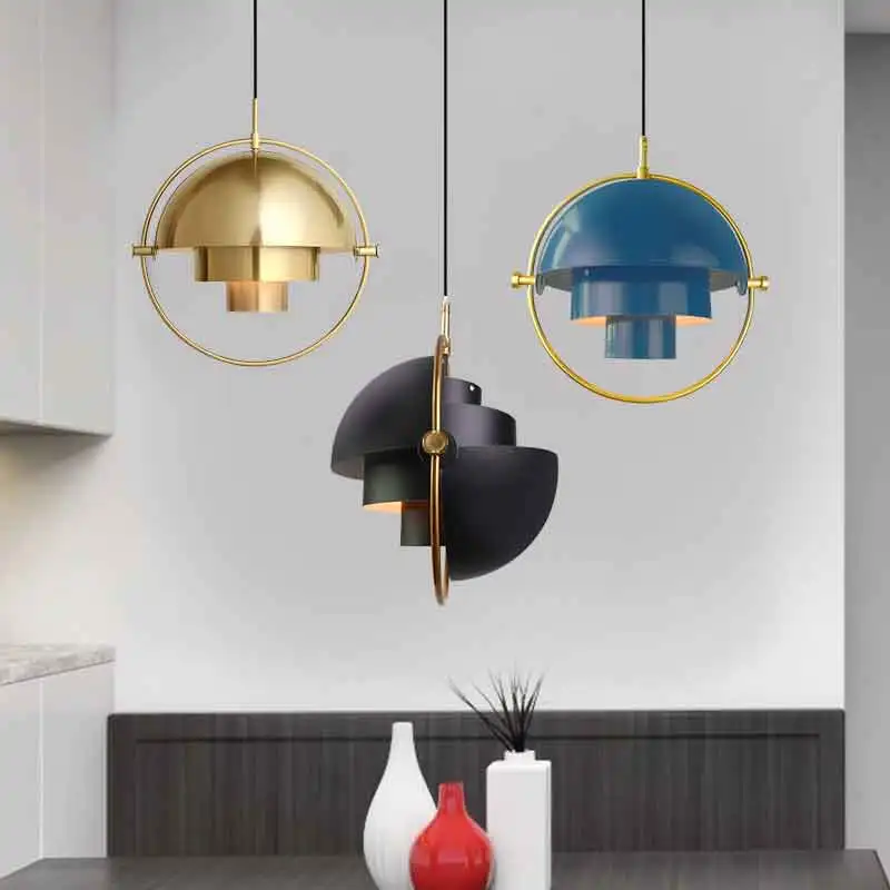

Multi Color Danmark Indoor Designer Metal pendant lighting Semicircular Personality Kitchen dining table light luminaria lamp