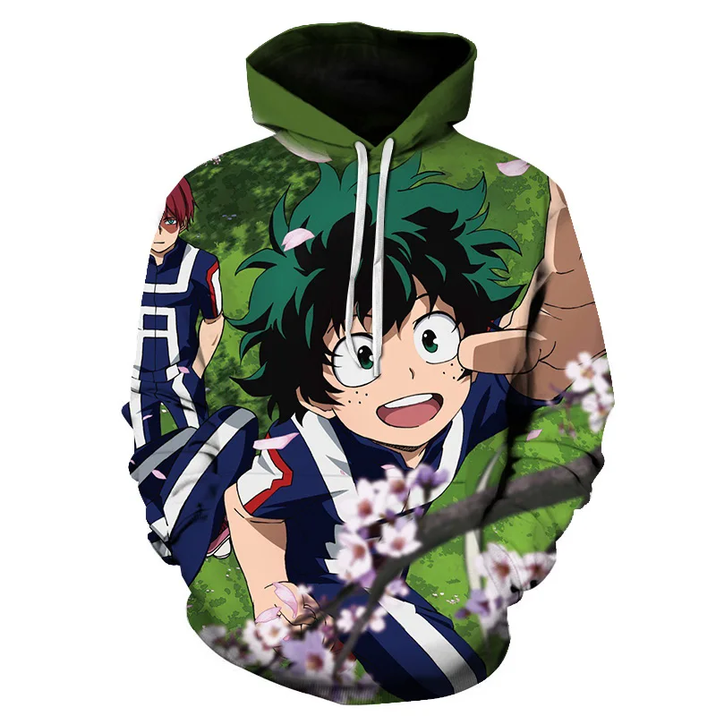 My Hero Academia Boku 3D Anime Printed Pullover Hoodies  