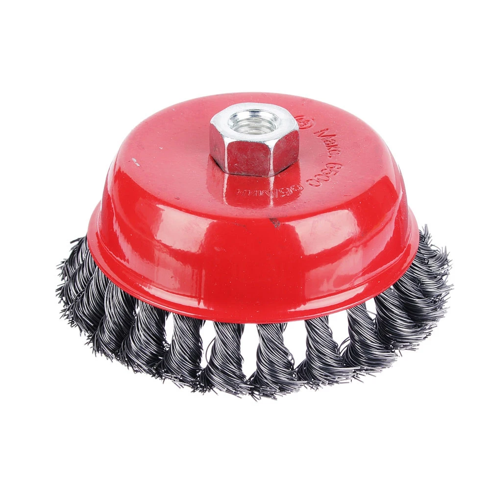 щетка для ушм, 125мм, м 14, "чашка",латунированная витая проволока. щетка 125. щетка нейлоновая коническая 125 мм. 5 мм) для ушм кедр 208050. щетка 125.