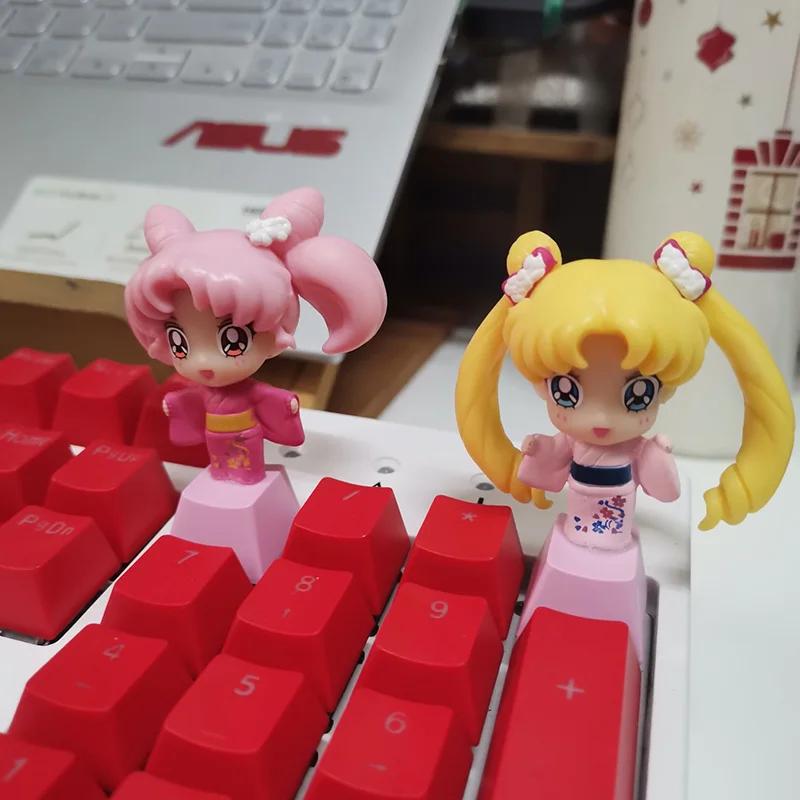 Handmade Personalizado Pbt Keycaps Teclado Mecânico Personalizado Menina Bonita dos Desenhos Animados Anime Modeling Esc Key - Imagem 4