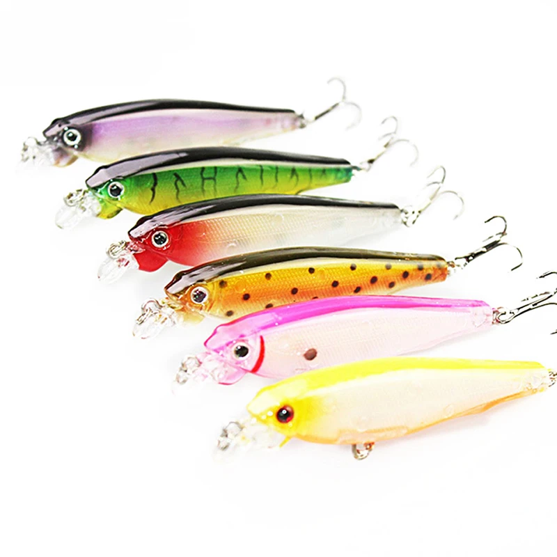

WALK FISH 5Pcs/Lot Wobblers Fishing Lure 8cm 7.5g 3D Eyes Artificial Bait Carp Fishing Accessories swimbait For Bass Fish