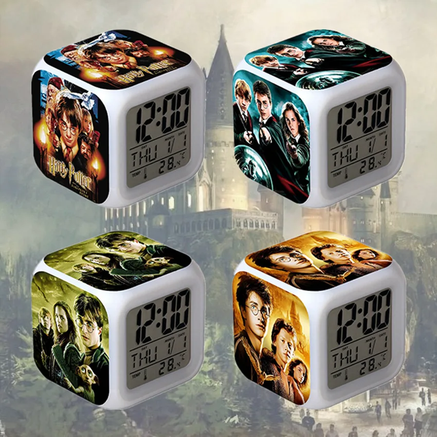 Nuovo Led Light Detail Clock Ron Hermione Snape American Drama Periferiche Bambini Flash Gift Toy Desk Decoration Alarm Clock Toy
