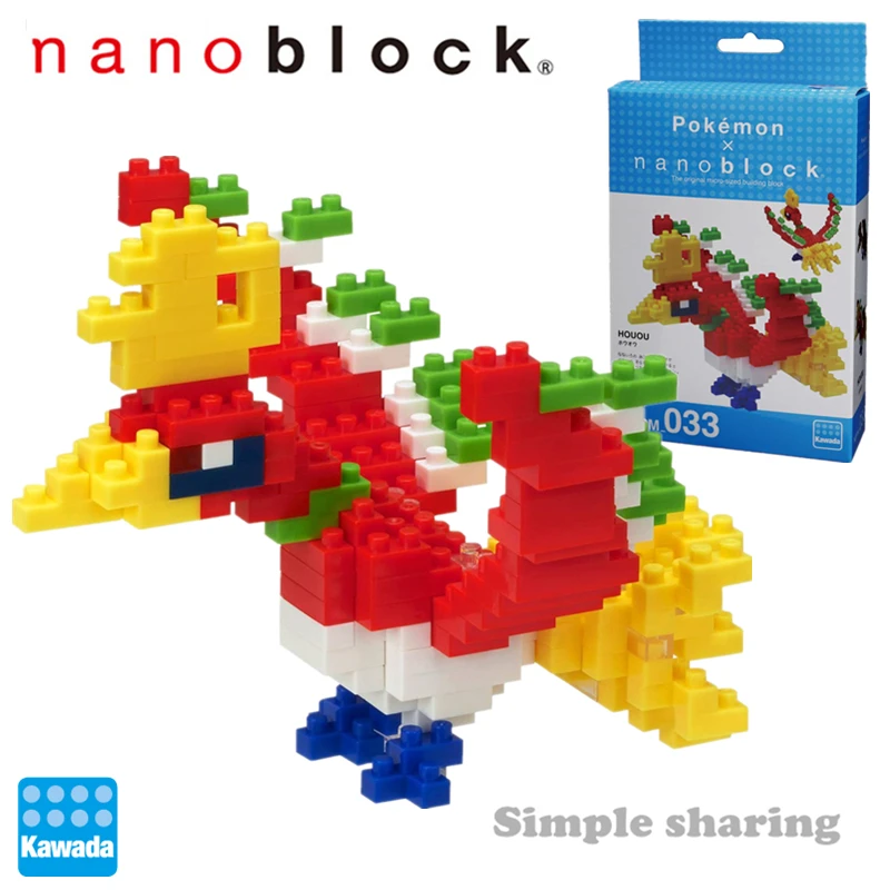 NanoBlock Покемон ХУ NBPM-033 HOUOU 180 шт. аниме мультфильм алмаз мини микро строительные